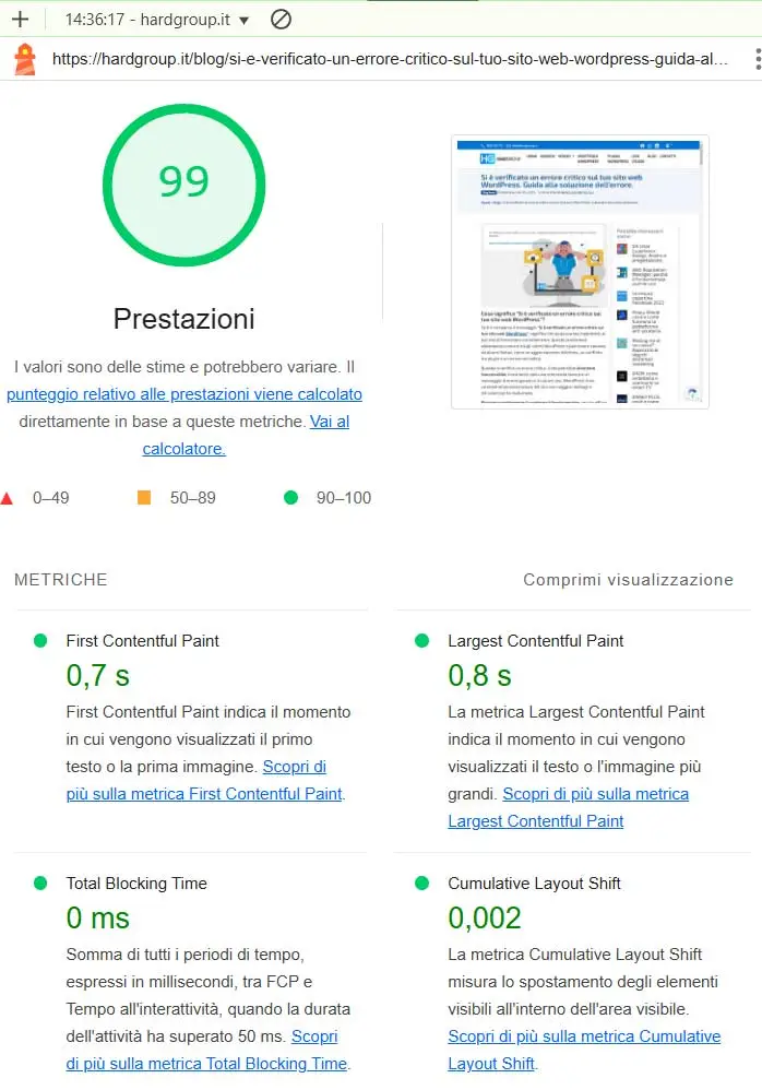 Ottimizzazione della Velocità e delle Prestazioni di WordPress